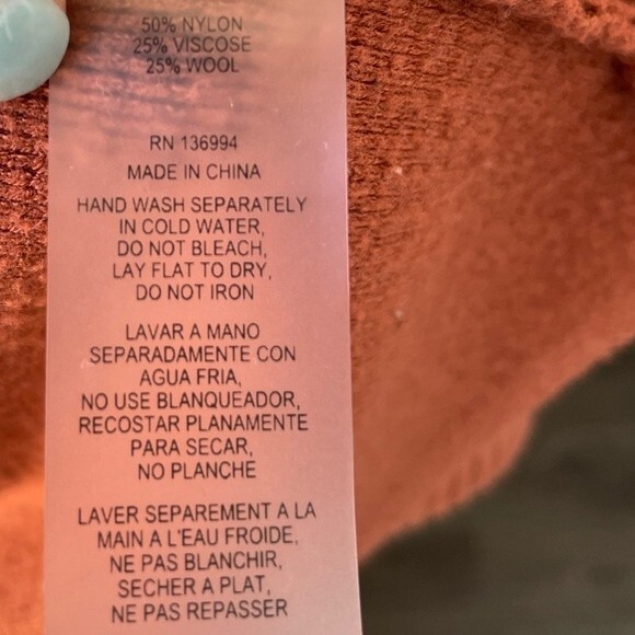Sioni Burnt Orange Pocket Cardigan Size M - Picture 6 of 6